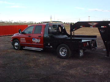 Black Bradford bed with attached trailer